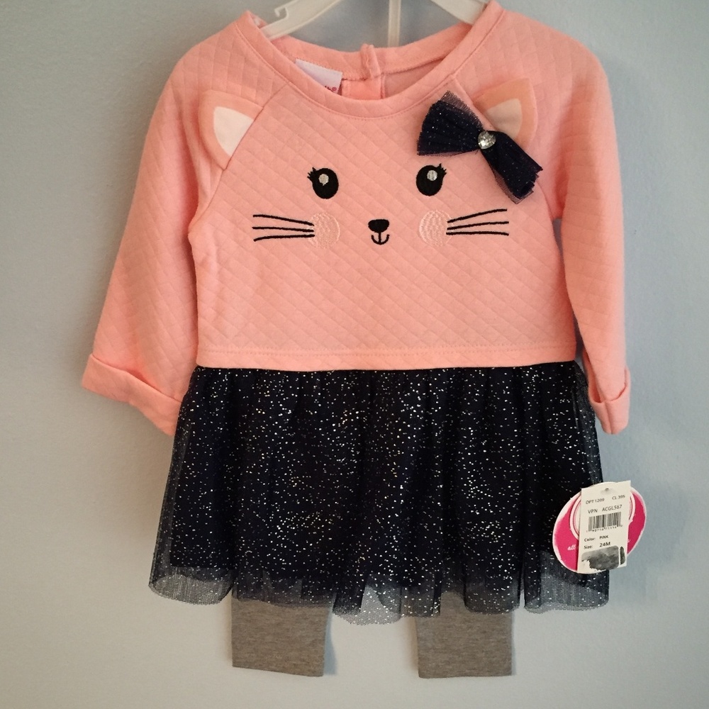 Nannette Kids 2-Piece Dress & Legging Set NWT